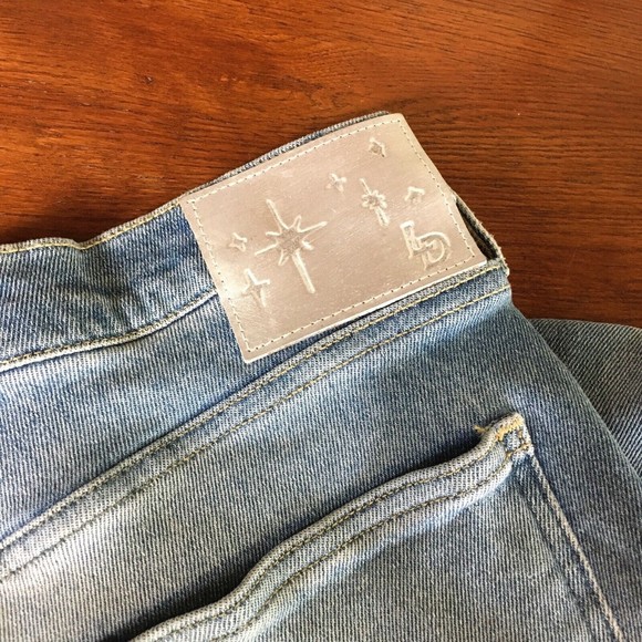 New LOST DAZE Washed Blue Denim Portal Jeans Size 31 $850 - Picture 10 of 14